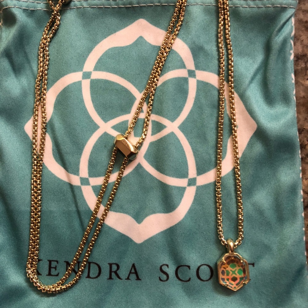 Kendra Scott Adjustable Iridescent Teo Necklace